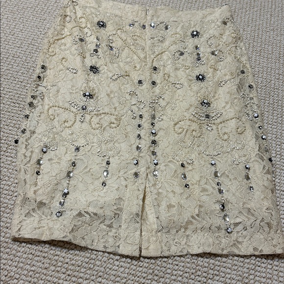Zara Embellished Lace Skirt Large - Picture 4 of 6